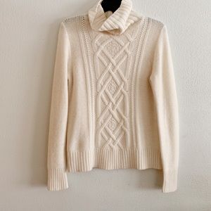 J. Crew Angora Cable Knit Sweater Size Small